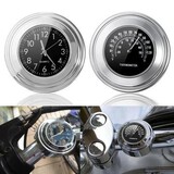 Clock 1inch Motorcycle Handlebar 8inch Thermometer