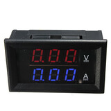 Red Blue LED Digital Voltmeter Volt Panel Gauge Meter Ammeter Dual