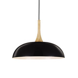 Modern Simplicity Artistic Black Finish Wooden Pendant Lamp Light Mini Droplight