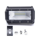 Lights Waterproof IP67 Degree DC10-30V Off-road 60 Bar LED Lights 72W 5inch Flood Beam