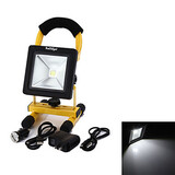 Supply 110/220v Flood Light Power 20w Yellow White Rechargeable 1700lm