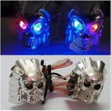 Screws Skull Head Lamp Ghost Motorcycle License Plate Decorative