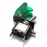 12V 20A Car Cover LED Green SPST Toggle Rocker Switch Control 5X