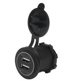 Car Motorcycle 5V 4.2A Dual USB Charger Socket 12V 24V Outlet