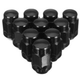 Honda Acura Seat 10 X Black Steel Tapered Lug Nuts Cone