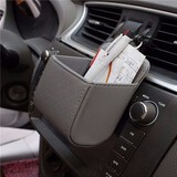 Car Phone Bag Holder Accessories Box Organizer PU Air Vehicle Debris Pocket Auto