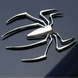 Silver Spider Sticker Car 3D decorative sticker