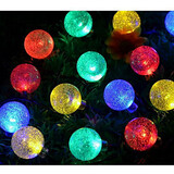Ball Led Solar Waterproof Colorful Natural White Bubble Warm White String Light