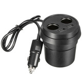 DC Dual Power Adapter Car Cigarette Lighter Socket Port Charger Splitter 2 USB