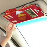 Package Bank Car DVD Storage Organizer Fabric Clip Bag Car Sun Visor Card Holder