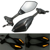 YZF R1 R6 Mirror YAMAHA LED Turn Signal Honda Suzuki Carbon