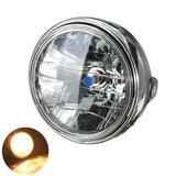 12V 35W Head Lamp Rear H4 Mount Motorcycle Headlight Bulb 7Inch