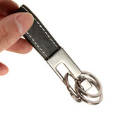 Zinc Alloy Keychain Fob Keyring Strap Chain Ring Leather