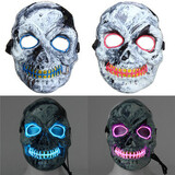 Halloween Fancy Mask Scary LED Costume Adult Skeleton Skull Accessory