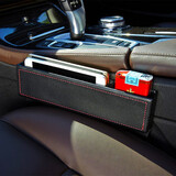 Pocket Storage Universal PU Leather Car Slit Bag Seat Gap Simple Box