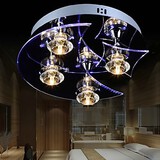 Led Chandelier Modern Lights Living Crystal