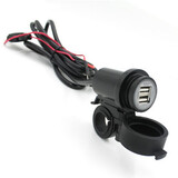 12V-24V Waterproof USB Phone Double Charger Adapter Motorcycle