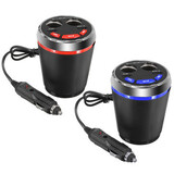Car Bluetooth Cup Charger USB MP3 Player Handsfree Car Kit 2 Port