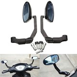 Motorcycle Aluminum Universal Rear View Side Mirrors 10mm 8mm Oval