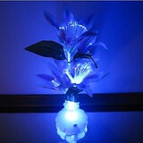 Vase Flowers Colorful Led Light Optical Fiber