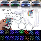 Multi-Color 5050 Flash LED SMD 12V Remote Control 70mm Angel Eyes RGB