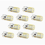 10pcs G4 Dc12v Led Bi-pin Light White Smd3014 450lm