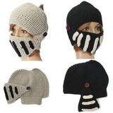 knight Winter Warm Stripes Riding Unisex Hat Cap Helmet Knit Ski Wool