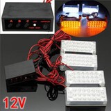 Car Strobe Light 12V Controller Flashing Light 4X White