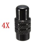 MTB 4pcs Valve Black Caps Aluminum Dust Cover Motorcycle Bicycle