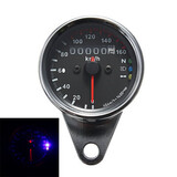 Odometer LED Backlight 12V Universal Motorcycle Speedometer Gauge KMH Signal