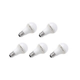 5 Pcs 400-450 Cool White A60 Smd 5w E26/e27 Led Globe Bulbs