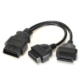 16Pin Cable Adapter OBD2 Dual Female Splitter Male Extension Cable