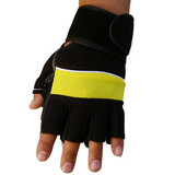 Fitness Gloves Wrist Motorcycle Half Finger Gloves Leather