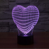 Heart Novelty Lighting Touch Dimming 3d Decoration Atmosphere Lamp Colorful Led Night Light