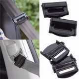 Black Children Car Safety Seat Belt Adjuster Clip Clasp Strap 2Pcs