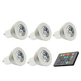 Remote Gu10 Decorative Ac 85-265 V 3w Controlled 5 Pcs Led Spotlight