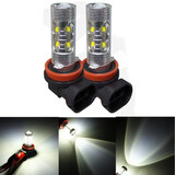 LED Car Fog Light Clear Lens 12V 6000K H11 Bulb White H8