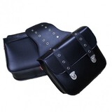 Pair Tool Bag Strap Double Motorcycle Saddlebags Buckle Black