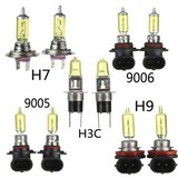 A pair of H7 H9 Xenon Light Bulbs Lamps DC12V HID 3000K 55W Yellow 9005 9006
