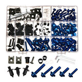 Complete Fairing Bolt Nuts Blue CNC Screws Bodywork Alloy Motorcycle Kit For Kawasaki