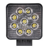 27W SUV Truck 4inch 1800LM Beam Square LED Work Light Flood Lamp For Offroad Driving