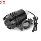 LED Headlights BLACK MOTORCYCLE 2Pcs Low Beam Light High