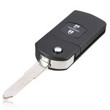 Shell Case Uncut Flip Blank 2 Buttons Remote Folding Key Mazda