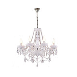 White Chandelier Living Crystal Lights Modern