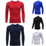 Base High T-Shirt Collar Layer Long Sleeve Under Mens Riding Sports