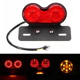 LED License Plate Dual Brake Bobber Light For Motorcycle Cafe Tail Turn Signal