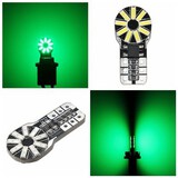 Decoding Width Light W5W 3014 Green 2PCS T10 Parking Light For Motorcycle Car 18SMD