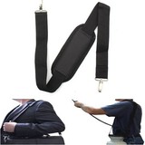 Waist Black Belt Adjustable Padded Strap Shoulder Replacement Bag Luggage Safety