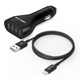 Black Lightning USB Cable [Qualcomm Certified] BlitzWolf® Car Charger 9.6A 48W