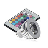 Rgb 85-265v 5pcs Remote Lamp 3w Mr16 Bulb